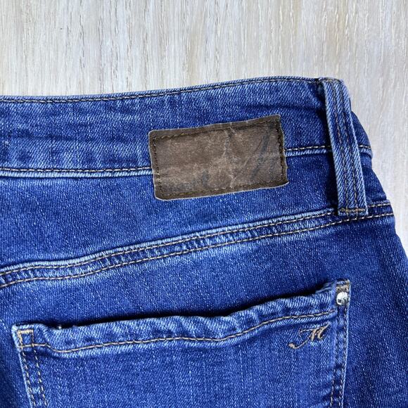 Mavi Jeans Ada Boyfriend Mid Rise Blue Embroidered Polka Dot Denim Jeans 26x29 - Picture 9 of 16